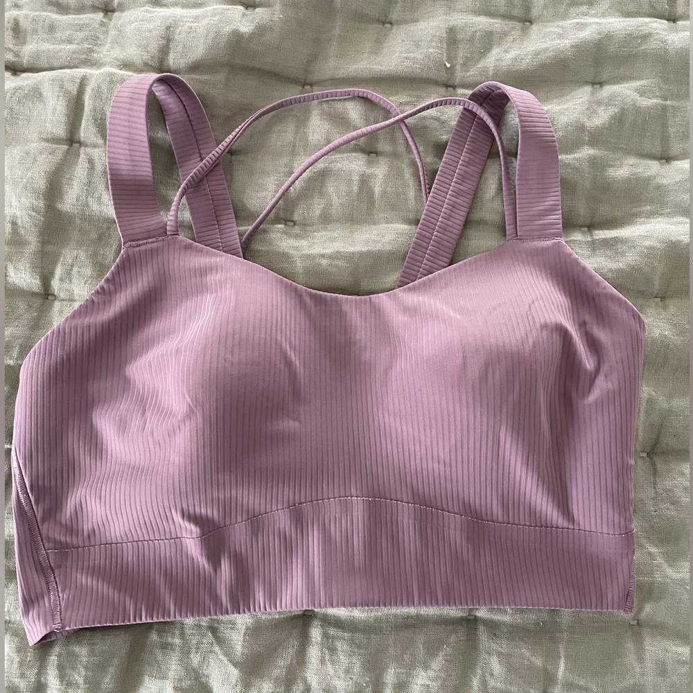 Lululemon Like A Cloud Ribbed Longline Bra D/DD Sz 8